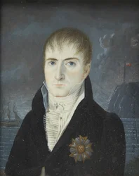 Retrato de Napoleón Bonaparte en la isla de Santa Elena, 1820