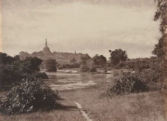 Rangún. Vista cerca del lago, 1855