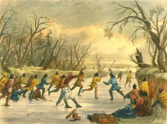 Juego de pelota en el hielo