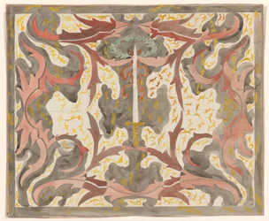 Diseño decorativo con espada en relieve
