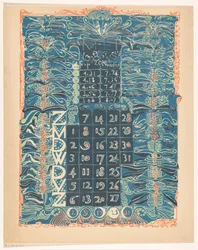 Hoja de calendario de mayo de 1899