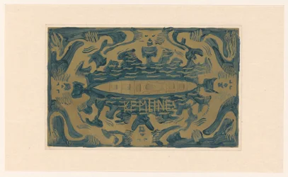Diseño de la viñeta de la Royal Paket Shipping Company, K.P.M. Lines