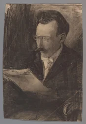 Retrato de un hombre, leyendo