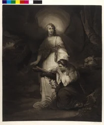 Agar llorando Agar en el desierto