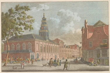 Iglesia valona en Róterdam, hacia 1790 Iglesia francesa en Rotterdam / L