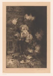 Jarrón con rosas sobre la mesa
Fleurs (título original)
