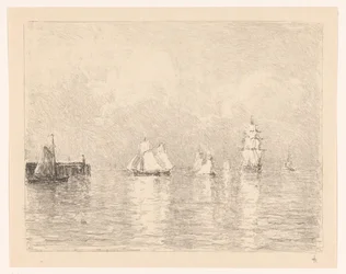 Veleros en la rada de Cuxhaven