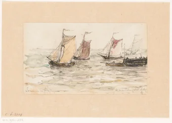 Barcos de pesca a vela en el Escalda