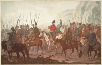 Marcha de los cosacos de los Urales a través de Bohemia en julio de 1799
