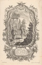 pareja bailando Figuras en paisajes (título de la serie) 9me Livre I Morceaux De Caprices, Propre A Divers Usages (título de la serie sobre el objeto)