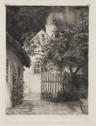 Las dos casas y el árbol frutal