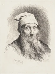 Un anciano con gorra. Retrato