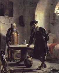 El rey Christian II en prisión