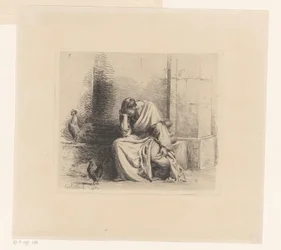 San Pedro con el gallo cantando