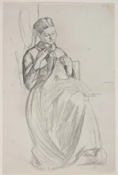 Niña cosiendo (esposa del artista)