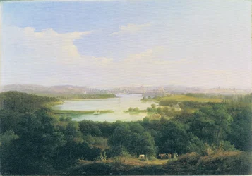 vista desde Kirchberg (colina de la iglesia) cerca de Nedlitz