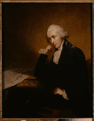 Retrato de James Watt, inventor, ingeniero mecánico y químico escocés