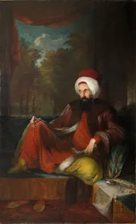 Retrato de Yusuf Agah Efendi 1744-1824, segunda mitad del siglo XVIII