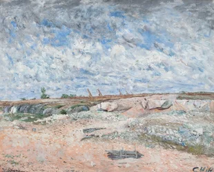 Paisaje con nubes flotantes
