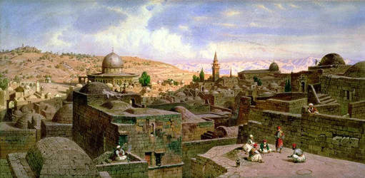 Una vista de Jerusalén, con la Cúpula de la Roca Sagrada, 1864