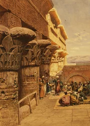 Músicos en Philae, 1877