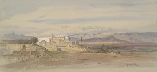 Paisaje romano con San Giovanni in Laterano
