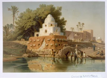 Tumba del jeque Ababda en Minya, Egipto Medio, 1871