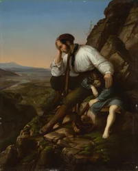 El ladrón con su hijo dormido