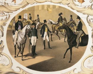 Austria, Viena, Escuela de Equitación de Carl Kunz y Johann Geiger, Litografía en color
