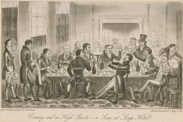 Noche y de buen humor - una escena en el Hotel Long