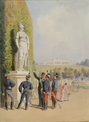 En el jardín del Palacio de Schönbrunn en Viena