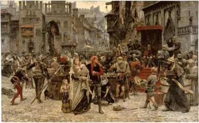 Valdemar Atterdag tomando Visby como rehén, 1361, 1882