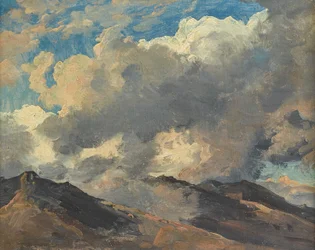 Alemán: Mountain peak in clouds