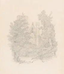 Vista de la fachada oeste de la catedral de Dunkeld