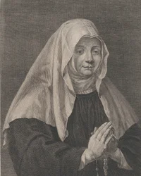 Retrato de una monja rezando, ca. 1771