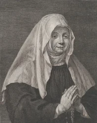 Retrato de una monja rezando, ca. 1771