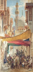 Una calle en El Cairo, 1890