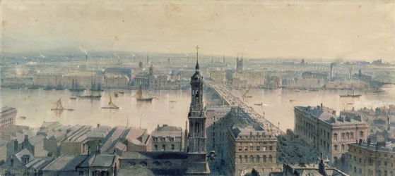 Vista de Londres desde el Monumento mirando al sur, 1848