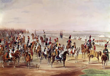 Imagen general de la caballería francesa, circa 1809 (Ilustración de Carl-Heinrich Rahl después de Wilhem von Kobell)