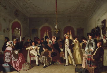 Sala de espera de primera y segunda clase, c.1860