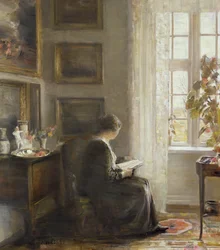 Leyendo junto a una ventana soleada