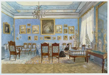 El salón de Madame Hanska (1801-82) en San Petersburgo