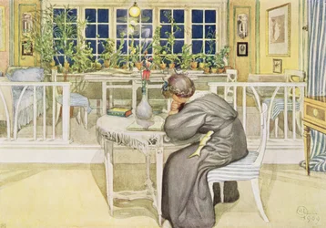 La noche antes del viaje a Inglaterra - Sala de estudio, pub. en 