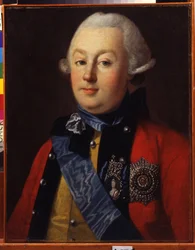 ""Retrato del político y militar Grigory (Gregory o Grigori) Orlov (1734-1783) favorito de la emperatriz Catalina II"" Pintura de Carl Ludwig Johann Christineck (1732/3-1792/4)