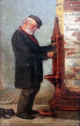 Hombre en la fuente