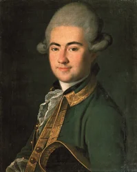 Retrato del dramaturgo Alexander Andreyevich Volkov 1736-1788, 1768