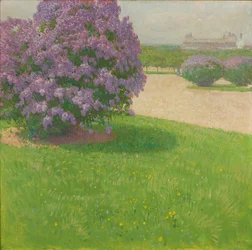 Plaza de los Héroes con lilas, c.1900 (óleo sobre lienzo)