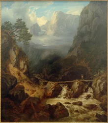 El arroyo del bosque en Hallstatt