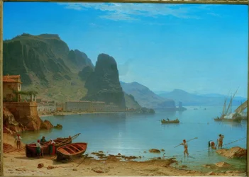 C. Morgenstern, Terracina con roca de peces
