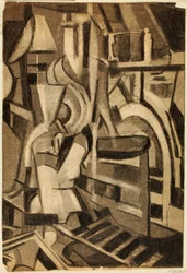 Abstracto--Figura sentada